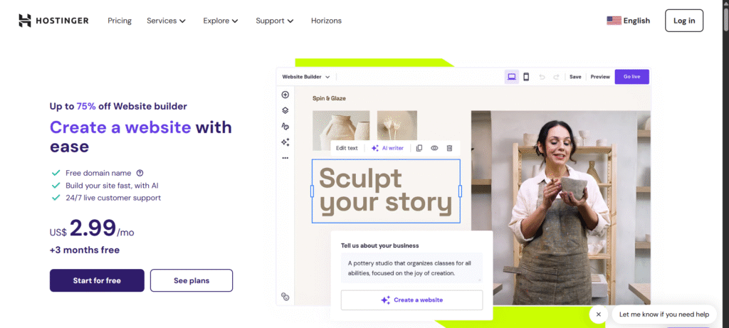 Hostinger Website Builder